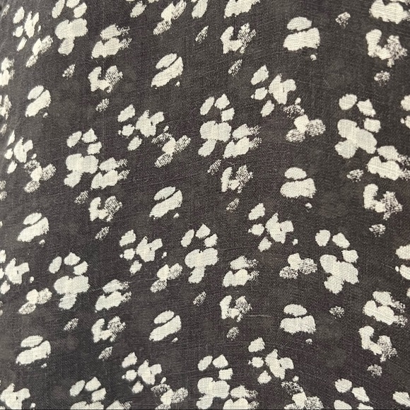 M i H Jeans Gray Printed Ramie Button Down Shirt S ($300) - Picture 4 of 5